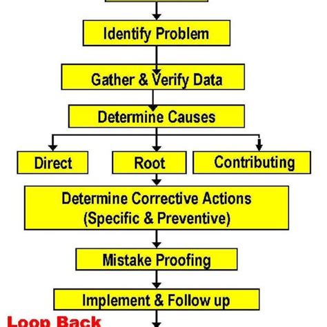 Flow Chart Of The Root Cause Analysis And Corrective Action Process