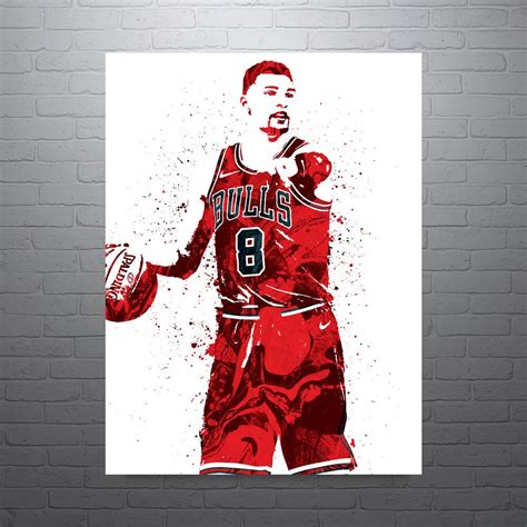 Zach Lavine Chicago Bulls Basketball Sports Art Print Man Cave