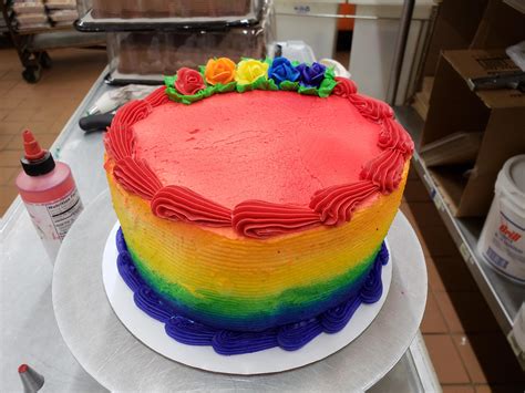 i got to decorate a pride cake today r lgbt