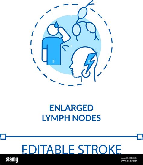 Enlarged Lymph Nodes Concept Icon Stock Vector Image And Art Alamy