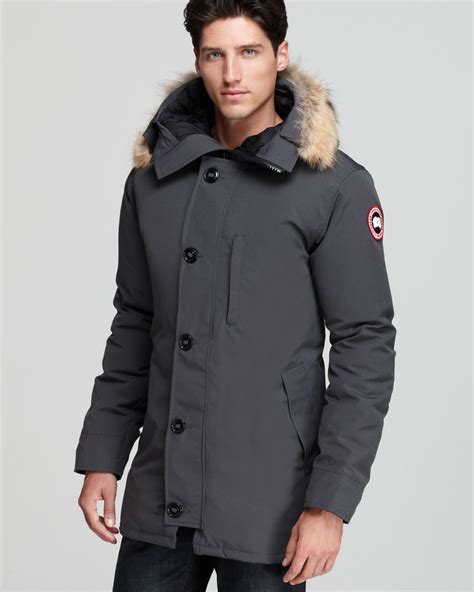 Canada Goose Chateau Parka With Fur Hood In Gray For Men Graphite Lyst