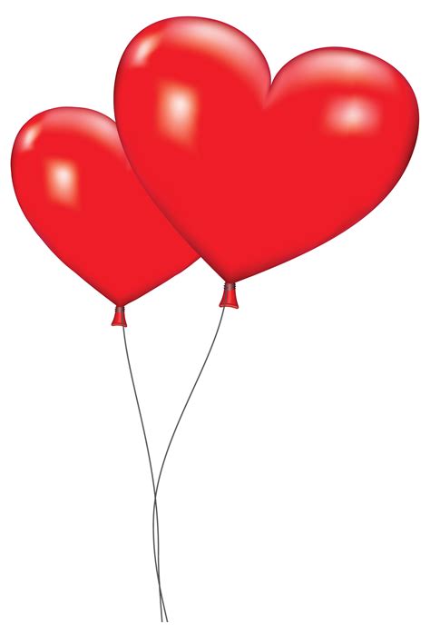 Globos rojos png y vectores. Large Red Heart Balloons PNG Clipart Picture ...