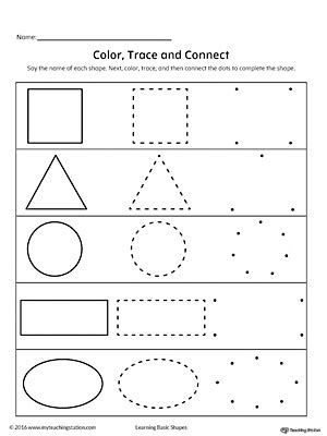 learning basic shapes color trace and connect myteachingstationcom
