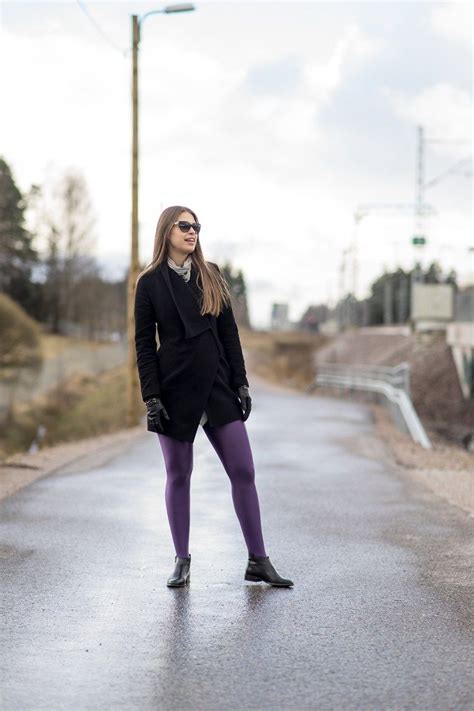 Another Gorgeous Uppsala Mypantyhosegirl Purple Tights Colored Tights Winter Outfits Sporty
