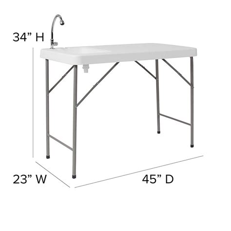 Foldable Portable Outdoor Tablesink Combination 4 Foot — Bar Products