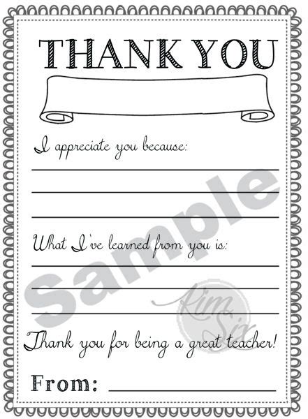 Teacher Appreciation Day Printable Thank You Notes Artofit