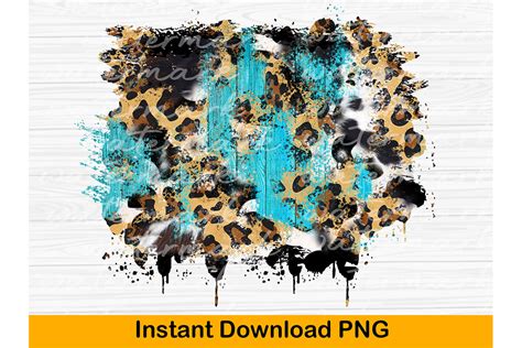 Turquoise Cowhide Leopard Tooled Png Graphic By Deenaenon Creative