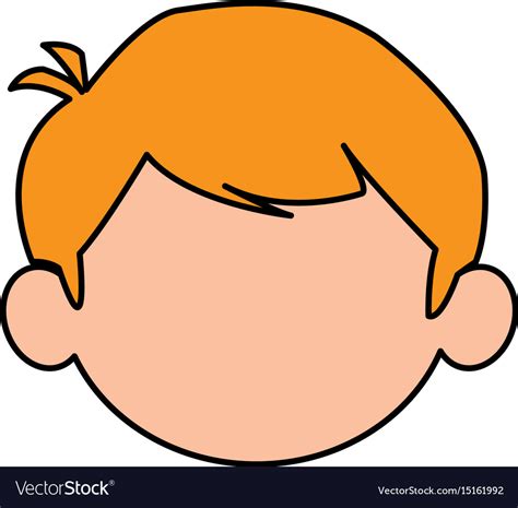 Beautiful Little Face Boy Cute Child Smiling Vector Image