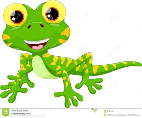 Cute Lizard Cartoon Stock Illustration Illustration Of
