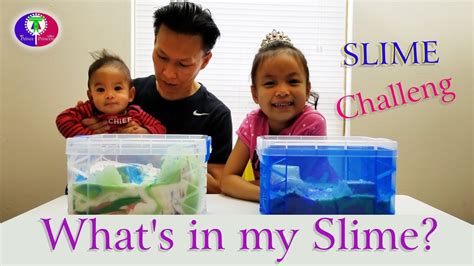 Slime Challenge With My Daughter Whats In My Slime Cambodian
