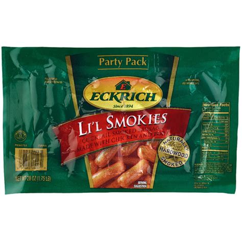 Eckrich Li L Smokies Cocktail Smoked Sausage Party Pack Oz Smoked Sausage Meijer Grocery