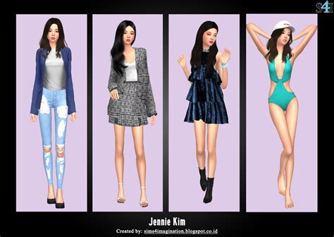 Sims 4 Cas Jennie Kim Blackpink Imagination Sims 4 Cas