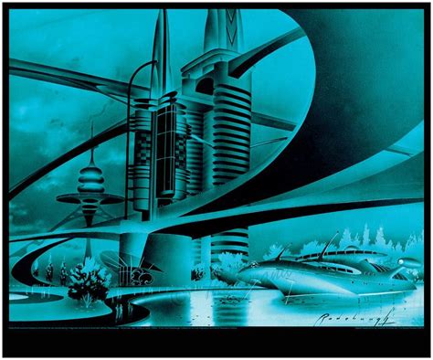 Radebaugh Vintage Mid Century Futurism Print Legendary Futurist