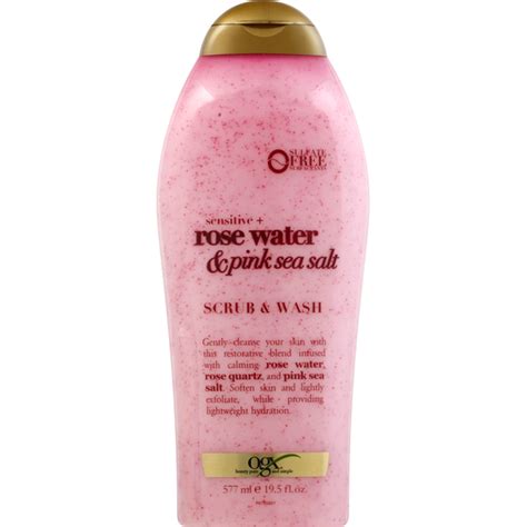 Ogx Scrub And Wash Rose Water And Pink Sea Salt Sensitive 577 Ml