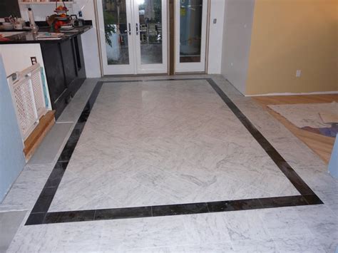 Natural stone polished floor design.