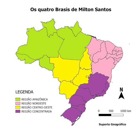 Os Quatro Brasis Divis O Regional De Milton Santos