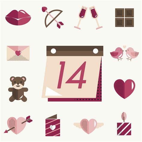Valentines Icons Set Vector Download Free Vectors Clipart Graphics