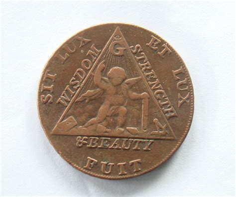 Freemason Half Penny 1790 When The Prince Of Wales Got Elected As