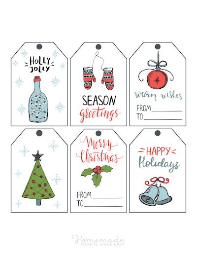 Free Printable Christmas Tags For Your Holiday Gifts