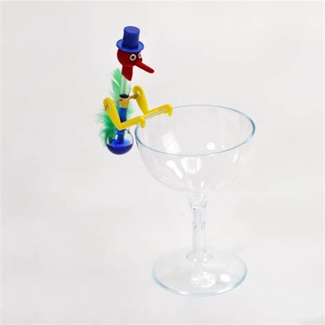 Retro Glass Drinking Bird Dippy Lucky Novelty Happy Duck Bobbing Toy Cup For Sale Online Ebay