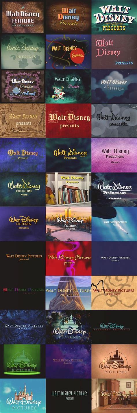 Walt Disney Pictures Logos Official Disney Logos