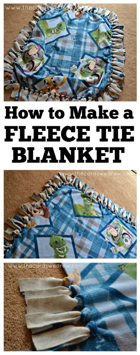 How To Make A Fleece Tie Blanket The Cards We Drew