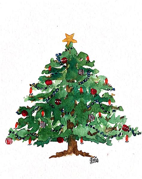 Festive Christmas Tree Illustration