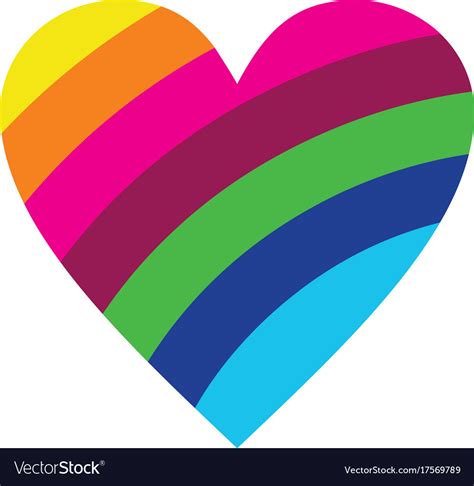 Rainbow Heart Royalty Free Vector Image Vectorstock