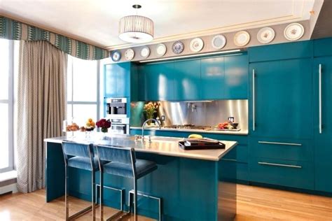 Teal Kitchen Cabinets Kitchen Cabinet Paint Colors 5 Teal Blue