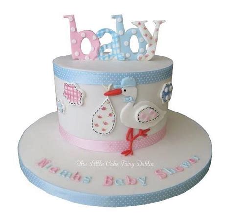 Stork Baby Shower Decorated Cake By Little Cake Fairy Cakesdecor