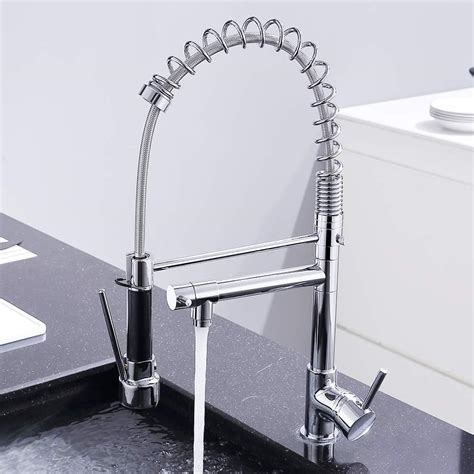 Gavaer Kitchen Tap360 Degrees Swivel And Spring Spout Extractable