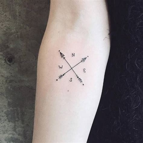 Simple Compass Tattoo