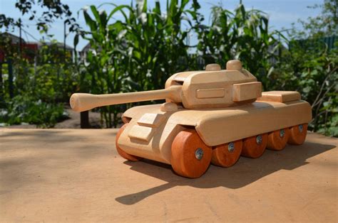 This Handmade Wooden Toy Tank In The Production Of The Toy Were Not
