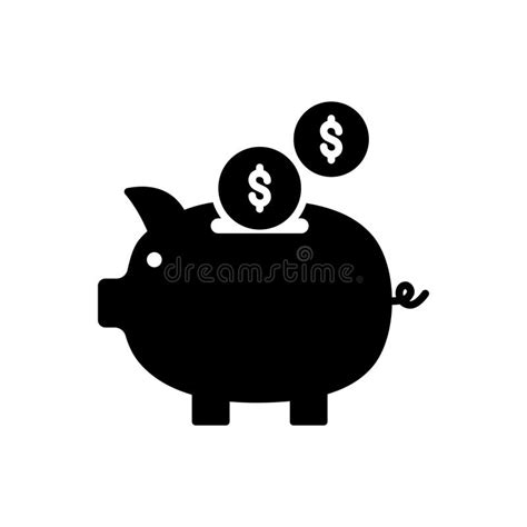 Piggy Bank Icon For Saving Money Or Coins Stock Vector Illustration