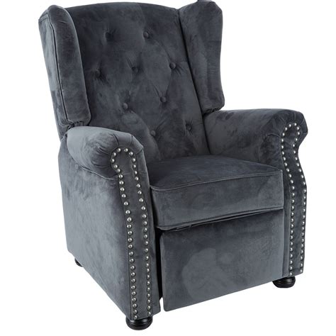 Child's Grey Tufted Wingback Recliner Armchair - TK Maxx | Reclining