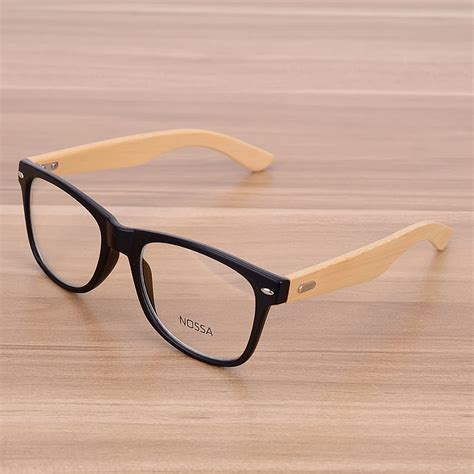 Bamboo Handmade Vintage Rivets Eyeglasses Frame Mens Retro Wooden