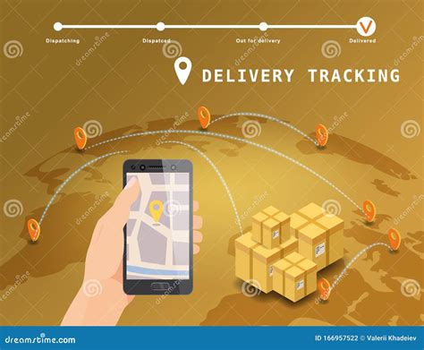 Delivery Global Tracking System Service Online Isometric Design With
