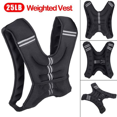 25lb Weighted Vest Adjustable Weight Workout Exercise Strength Training