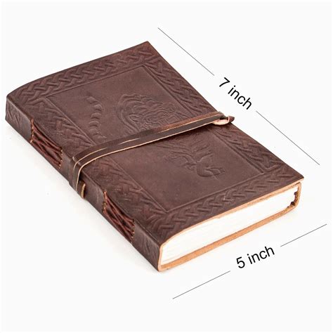 Leather Journal Tiger Handmade Notebook Diary Sketchbook Unlined Blank