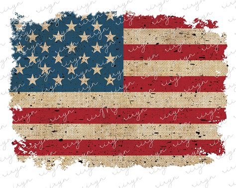 Distressed American Flag Png Usa Flag Png Sublimation Designs Etsy