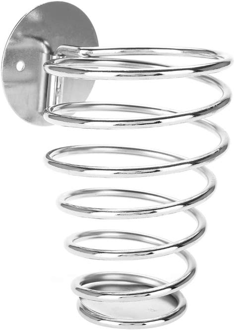 qiilu hair dryer rack stainless steel spiral shaped blow dryer holder wall mount