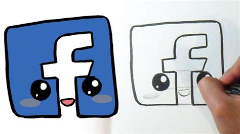 Cómo Dibujar Facebook Logo Kawaii Youtube