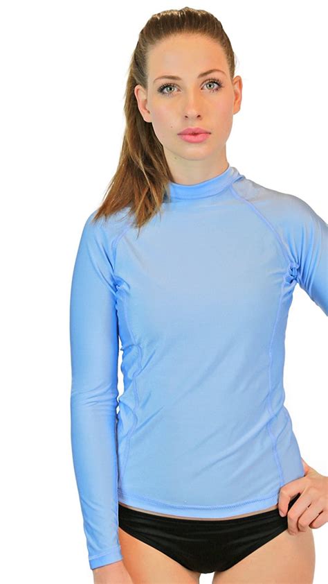 Swim Shirt For Women Long Sleeve Rash Guard Top With Uv 50 Skin Sun