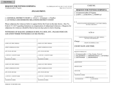 Form Dc 325 Fill Out Sign Online And Download Fillable Pdf Virginia