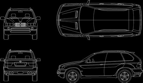 Car Bmw X5 2d Dwg Plan For Autocad • Designs Cad