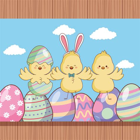 Happy Easter Card 656016 Vector Art At Vecteezy