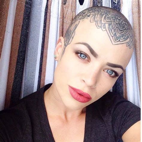 for when i get brave with my alopecia head tattoo hair tattoed women scalp tattoo