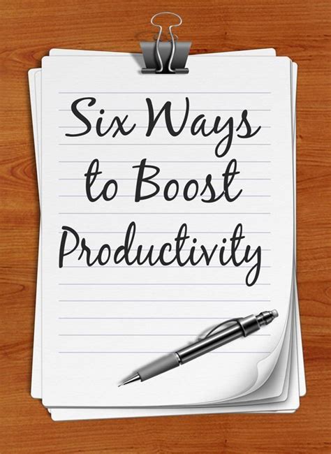 6 Ways To Boost Productivity Infographic