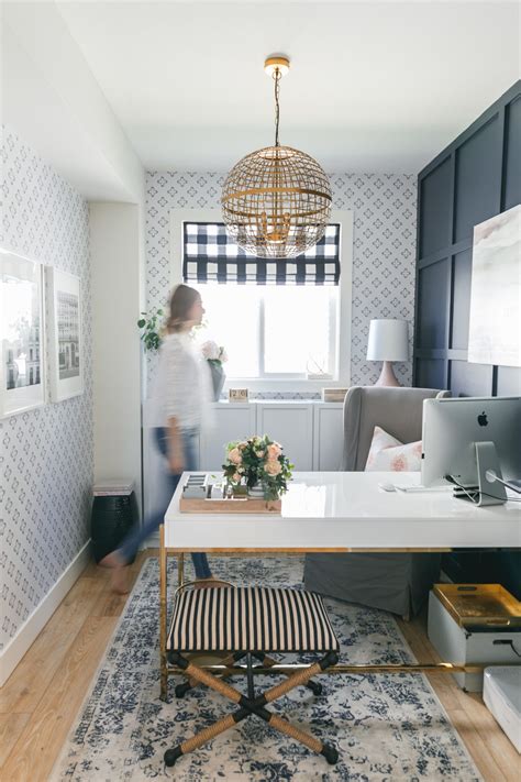 15 creative accent wall ideas to transform the look of your space. Navy & Blush Home Office Reveal - Arrow and Lace Blog ...