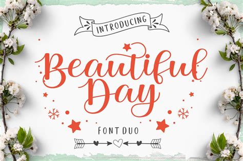 Beautiful Day Font Duo Design Cuts